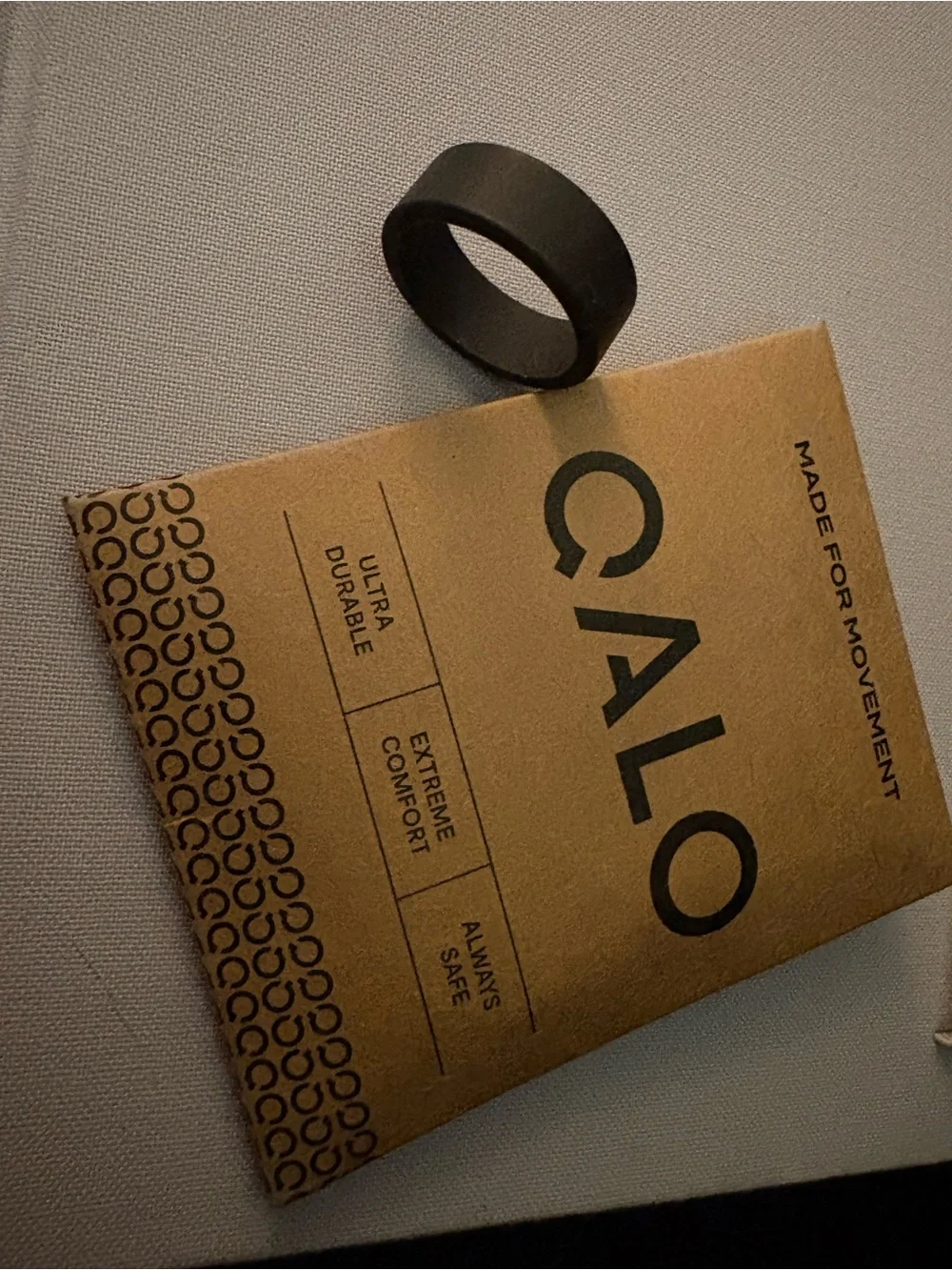 QALO Men's Matte Gunmetal Silicone Ring - Flexible Active Band